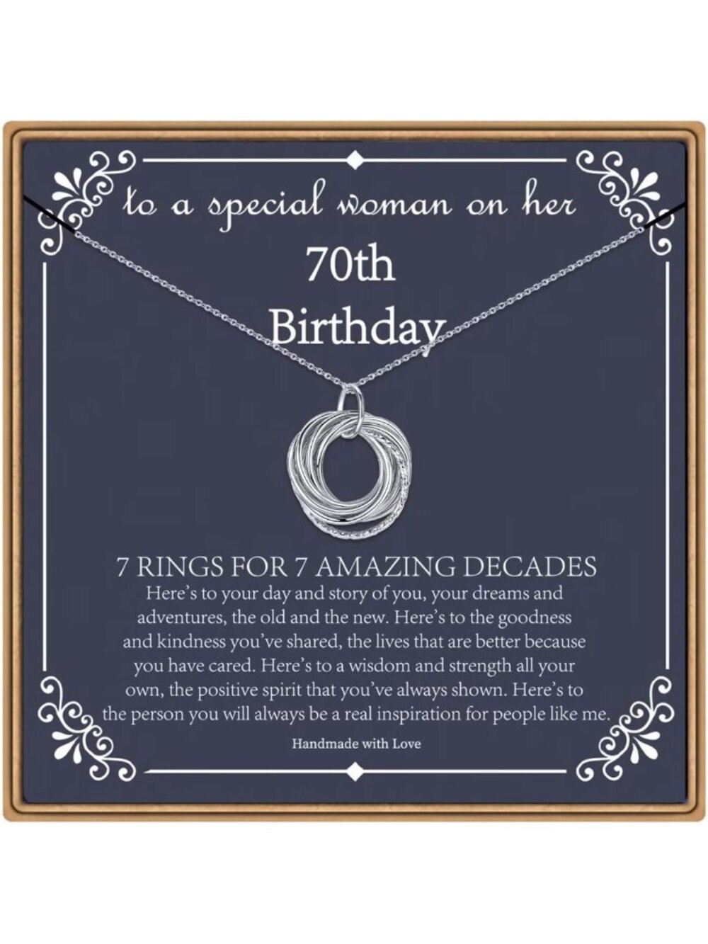 Milestone Birthday Necklace for Women - Perfect Gift for 40th to 90th